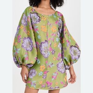 Arianna Elmy Retro Green Good Luck Dress sz. XS